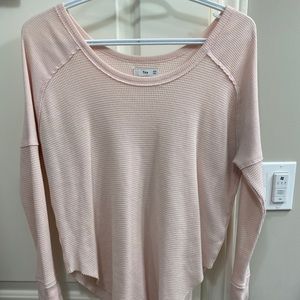 TNA thermal waffle knit sweater